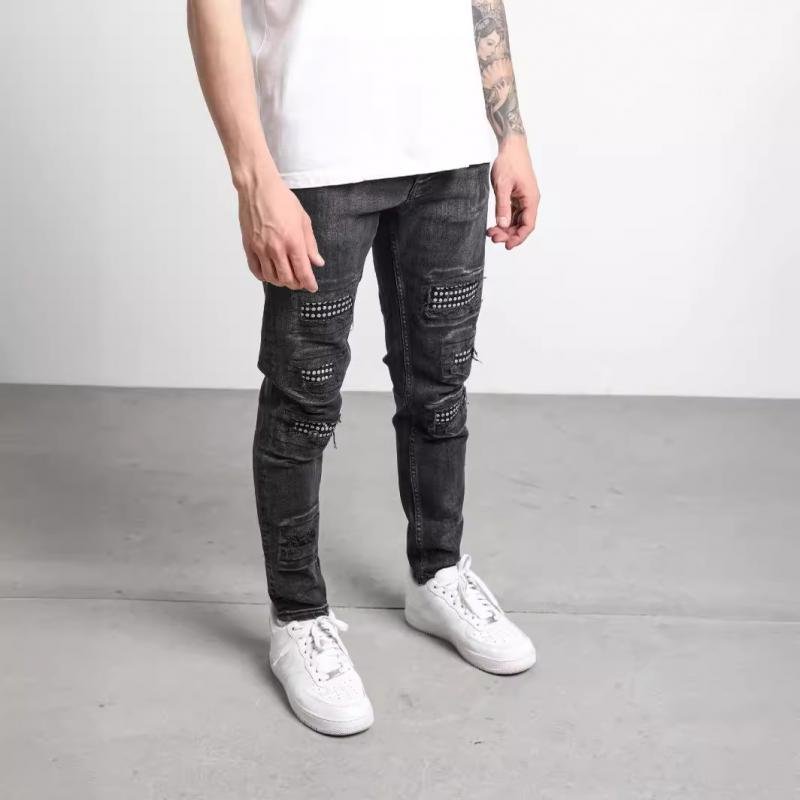 Men's Fashion Distressed Skinny Casual Jeans 86390906Z