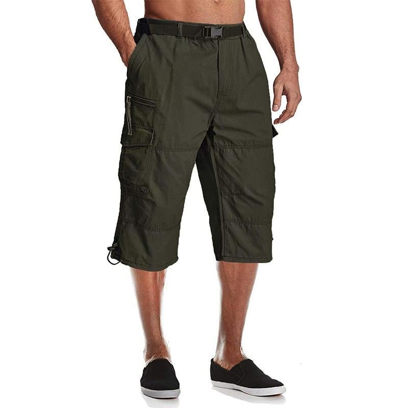 Men's Casual Multi-Pocket Cropped Cargo Pants 48444469Y