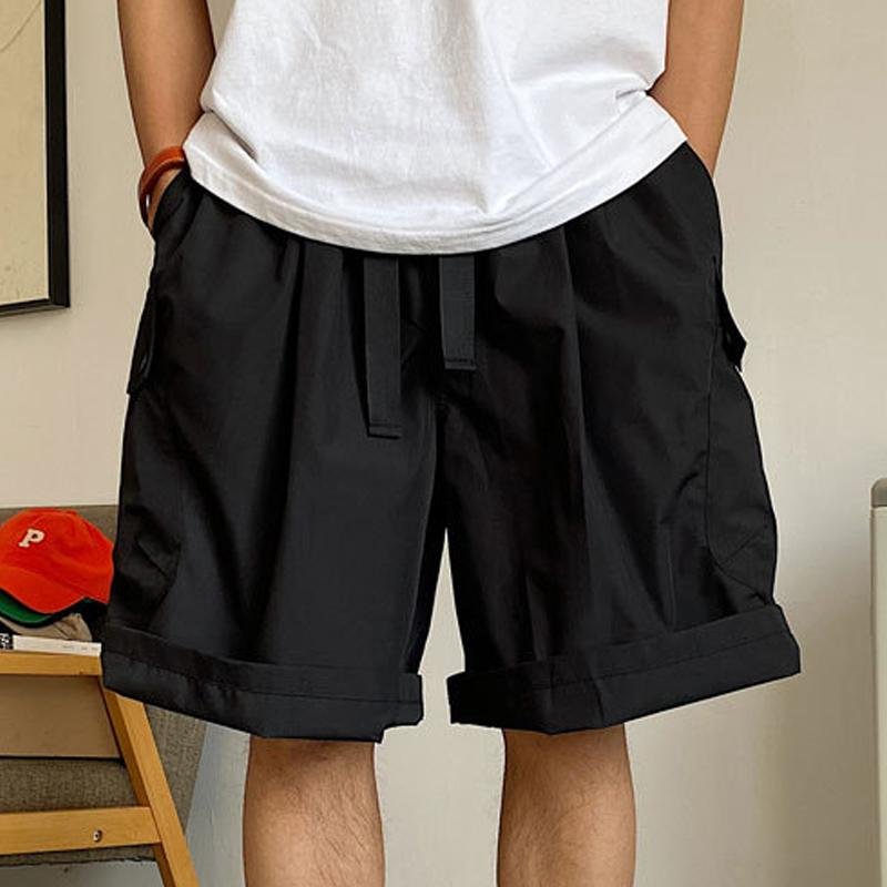 Men's Loose Multi-pocket Elastic Waist Cargo Shorts 96643496Z