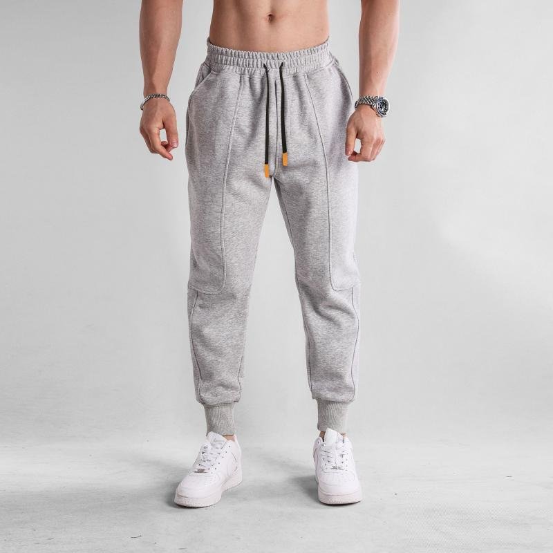 Men's Solid Color Loose Elastic Waist Sweatpants 86674046Z