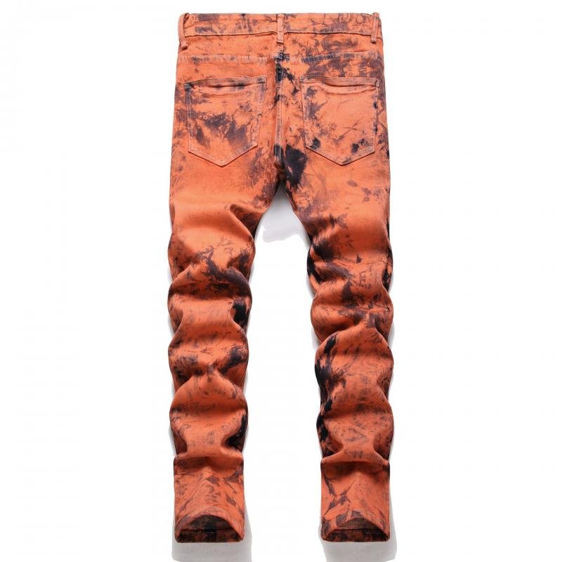 Men's Fashion Street Graffiti Slim Fit Jeans 63664497Z