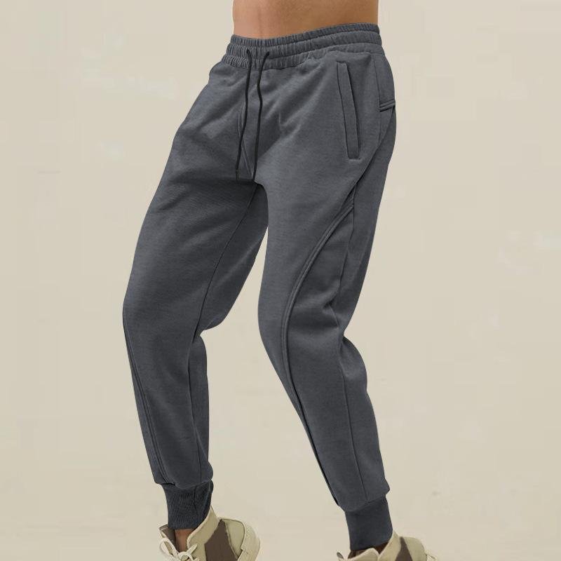 Men's Solid Color Elastic Waist Sports Pants 66843646Z