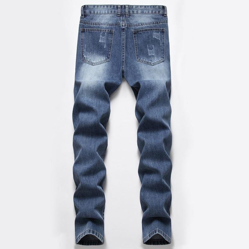 Men's Fashion Distressed Hole Slim Jeans 64867494Z