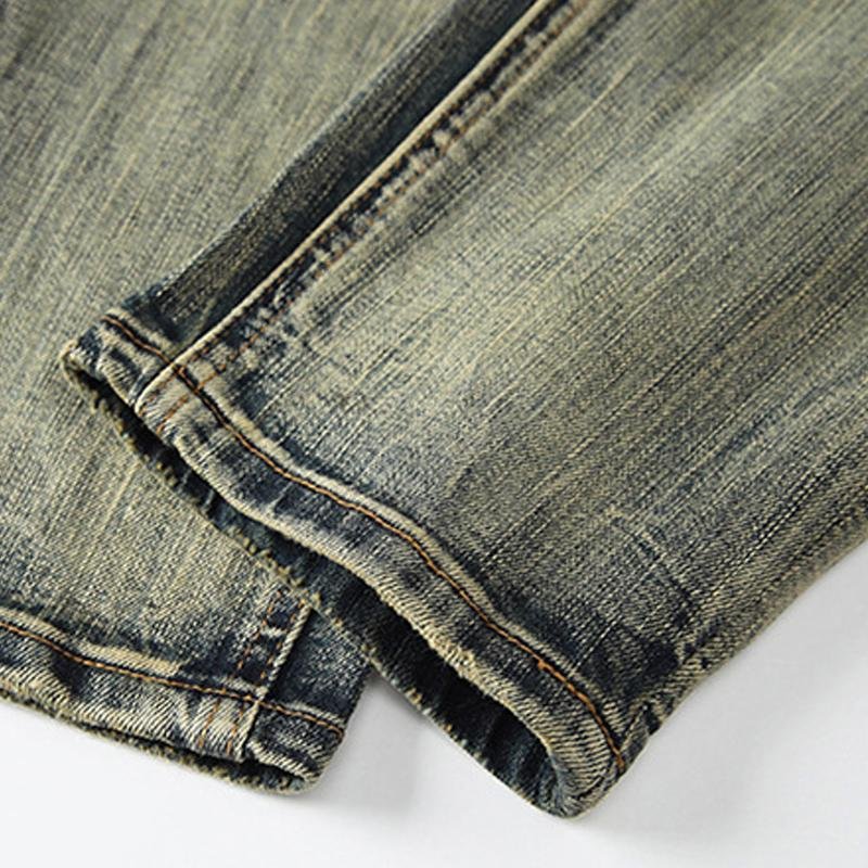 Men's Vintage Distressed Straight Jeans 66069460Y