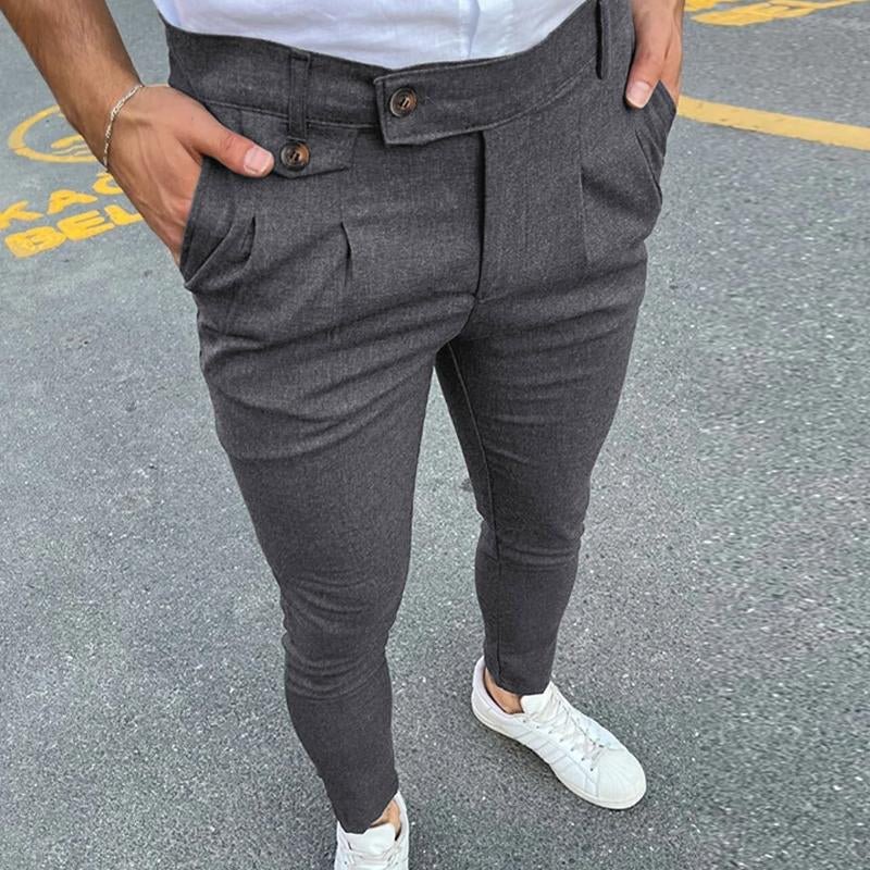 Men Casual Business Solid Color Suit Pants 84068984Y