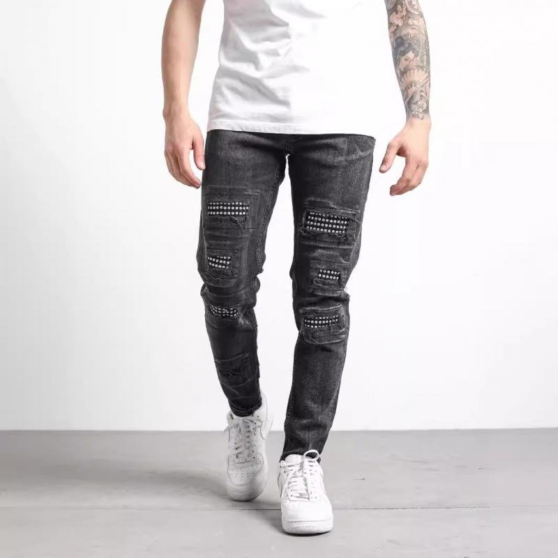 Men's Fashion Distressed Skinny Casual Jeans 86390906Z