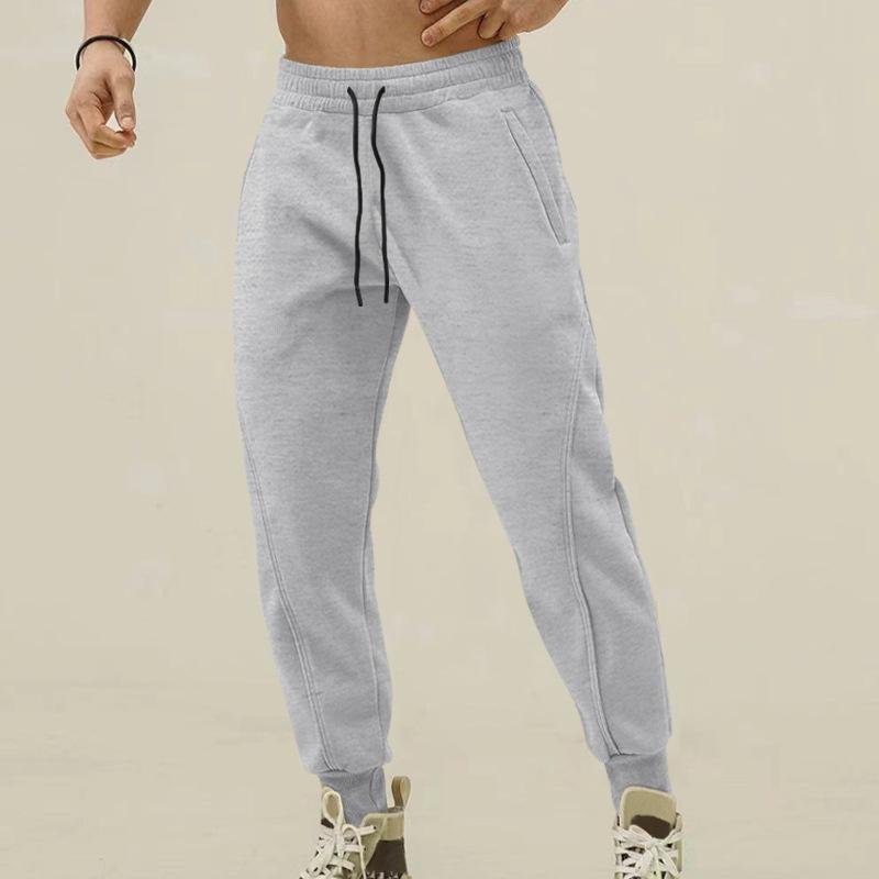 Men's Solid Color Elastic Waist Sports Pants 66843646Z