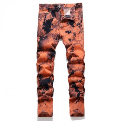 Men's Fashion Street Graffiti Slim Fit Jeans 63664497Z