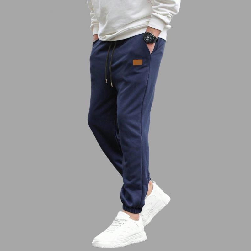 Men's Solid Color Casual Sports Loose Straight Pants 74664938Z