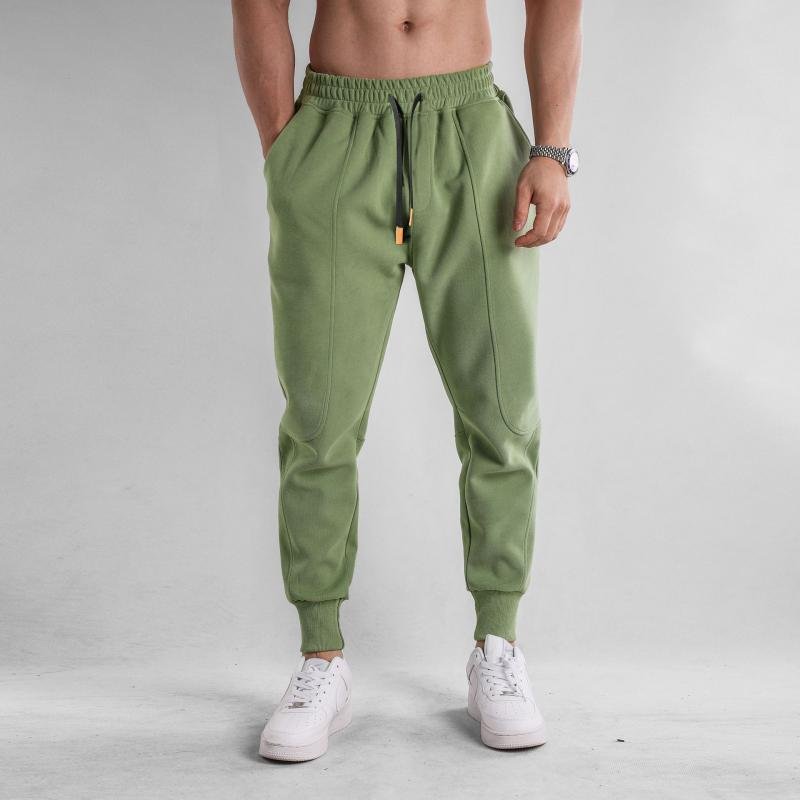 Men's Solid Color Loose Elastic Waist Sweatpants 86674046Z