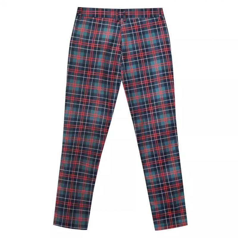 Men's Casual Plaid Print Pants 34986460Y