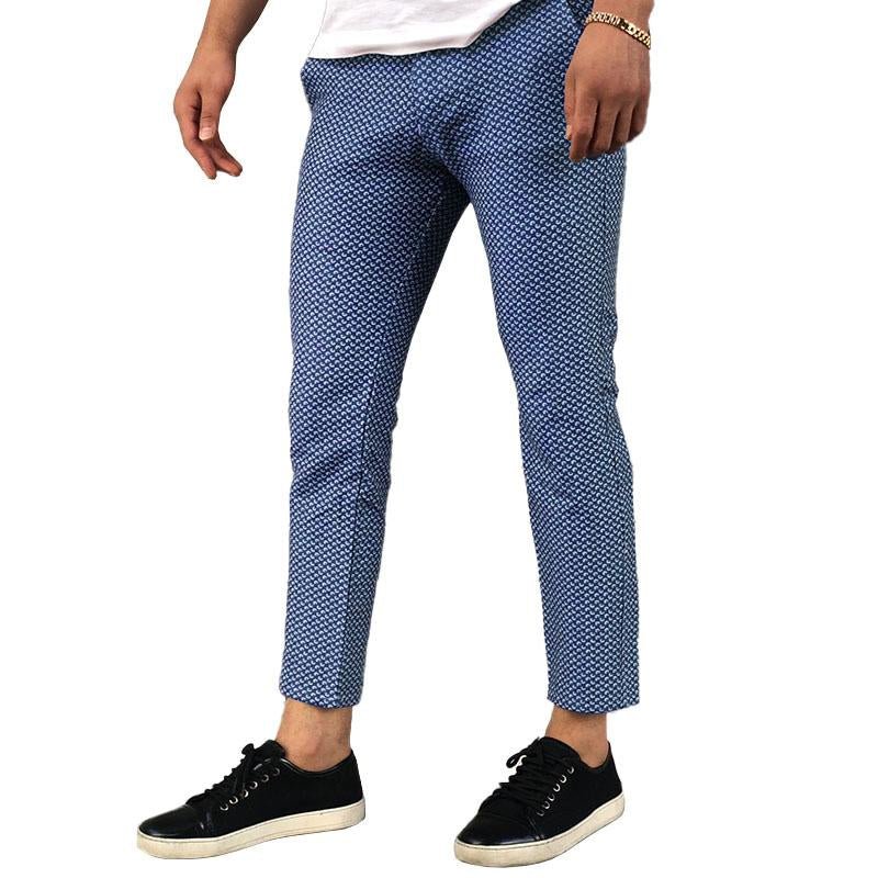 Men's Casual Printed Slim Fit Tapered Pants 46748866M