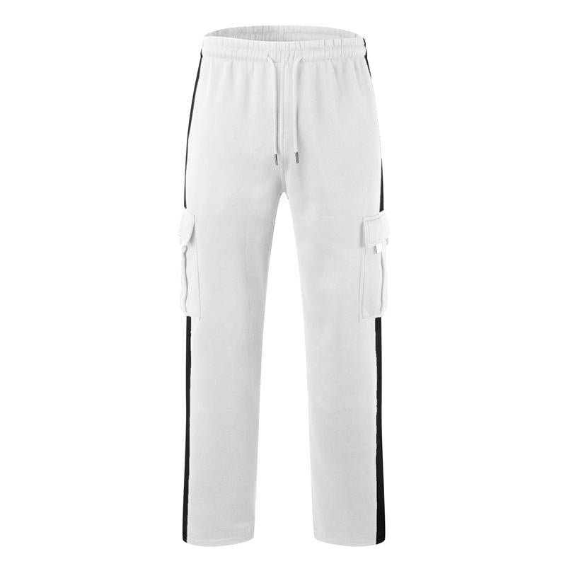 Men's Outdoor Spliced Casual Sports Straight Pants 36364499X