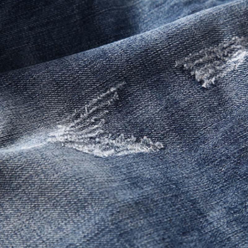 Men's Summer Ripped Straight Denim Shorts 46333343M