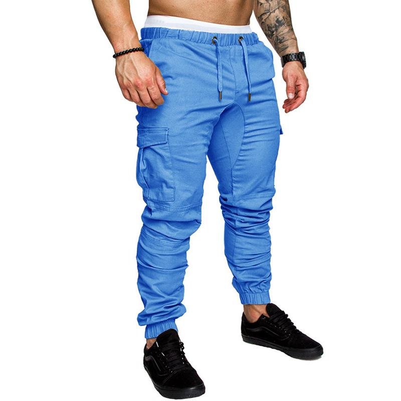 Men's Casual Multi Pocket Elastic Waist Sports Pants 34996660M