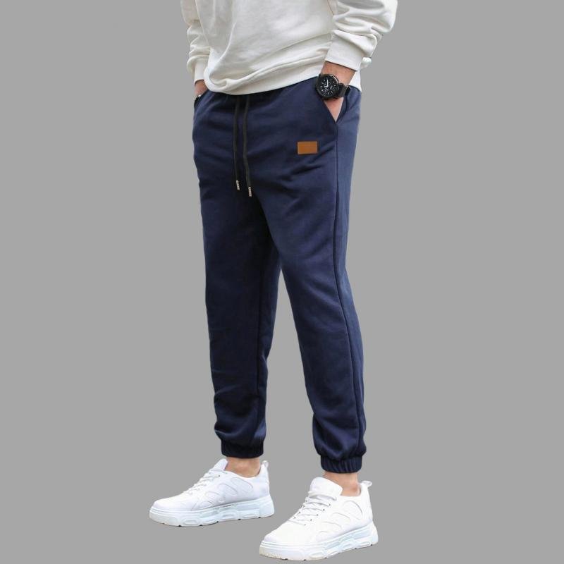 Men's Solid Color Casual Sports Loose Straight Pants 74664938Z