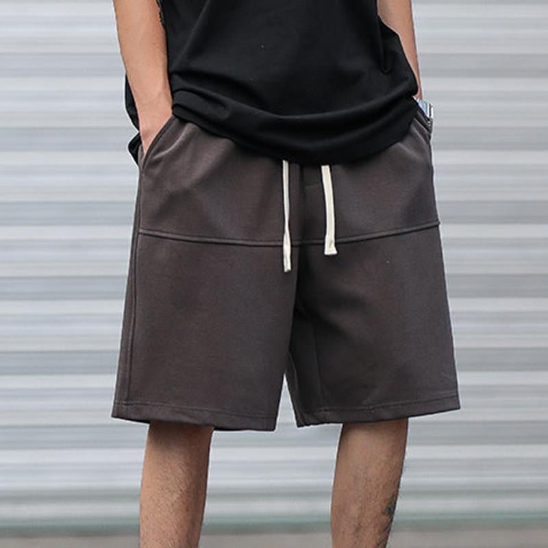 Men's Casual Loose Solid Color Straight Shorts 46363737Y