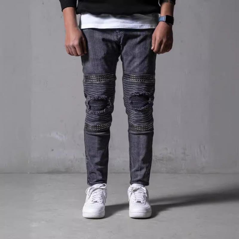 Men's Fashion Distressed Skinny Casual Jeans 49794480Z