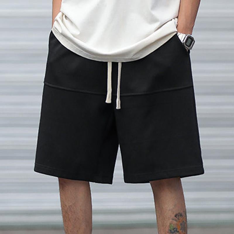 Men's Casual Loose Solid Color Straight Shorts 46363737Y